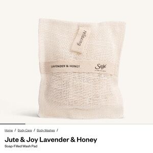SAJE~Lavender & Honey Soap-Filled Wash Pad - White
